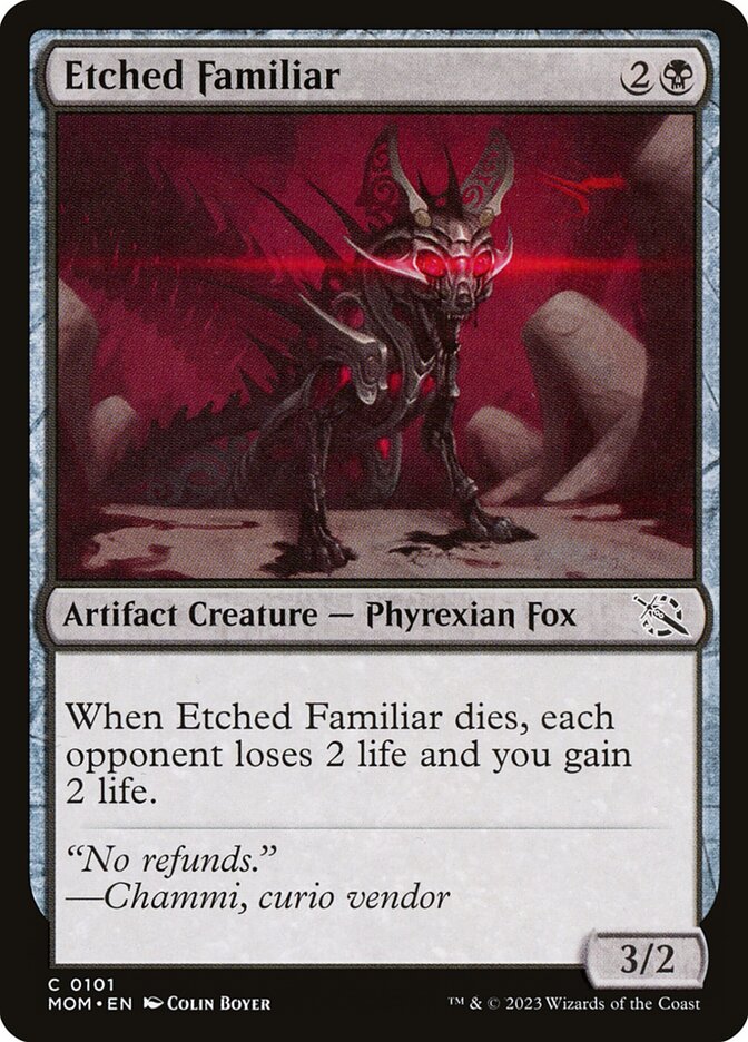 image Etched Familiar