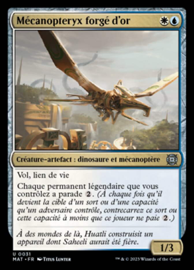 image Mécanopteryx forgé d'or