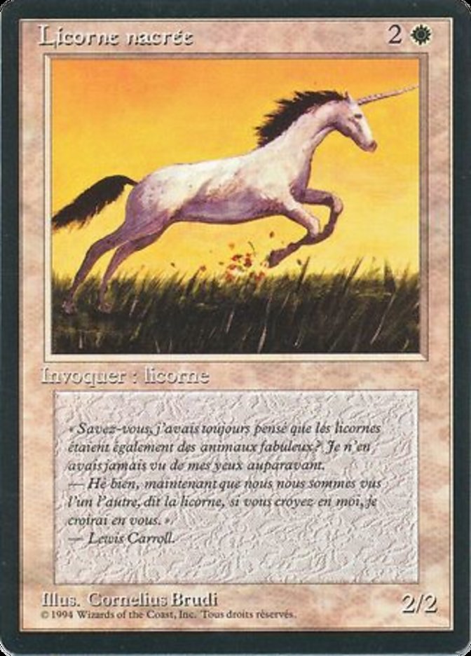image Licorne nacrée