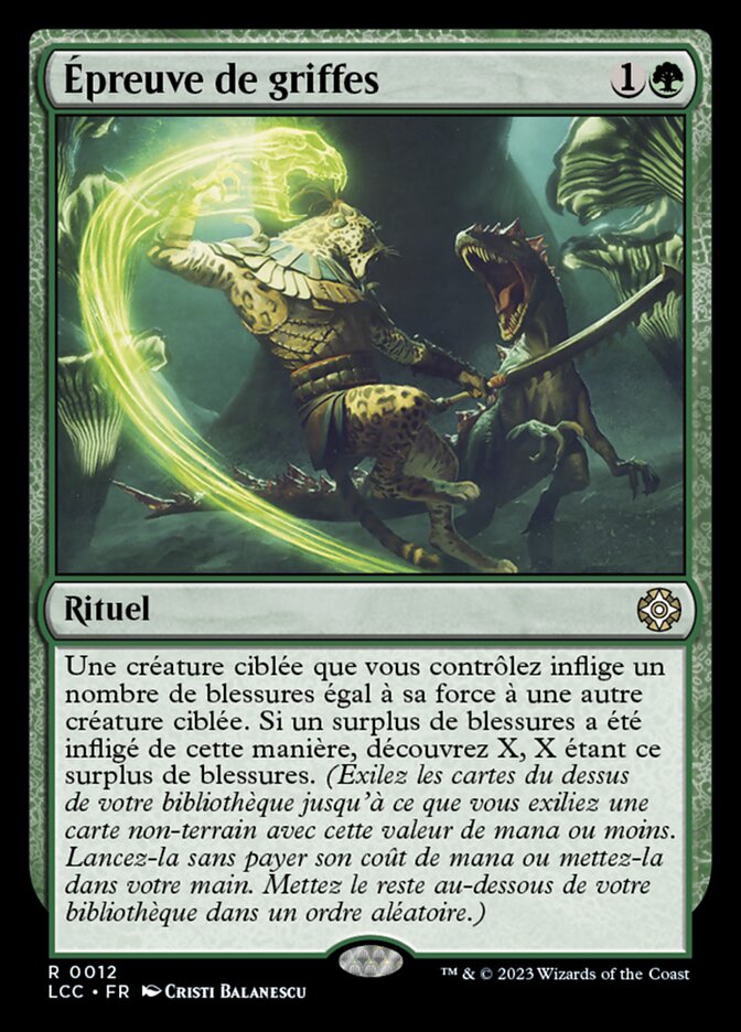 image Épreuve de griffes