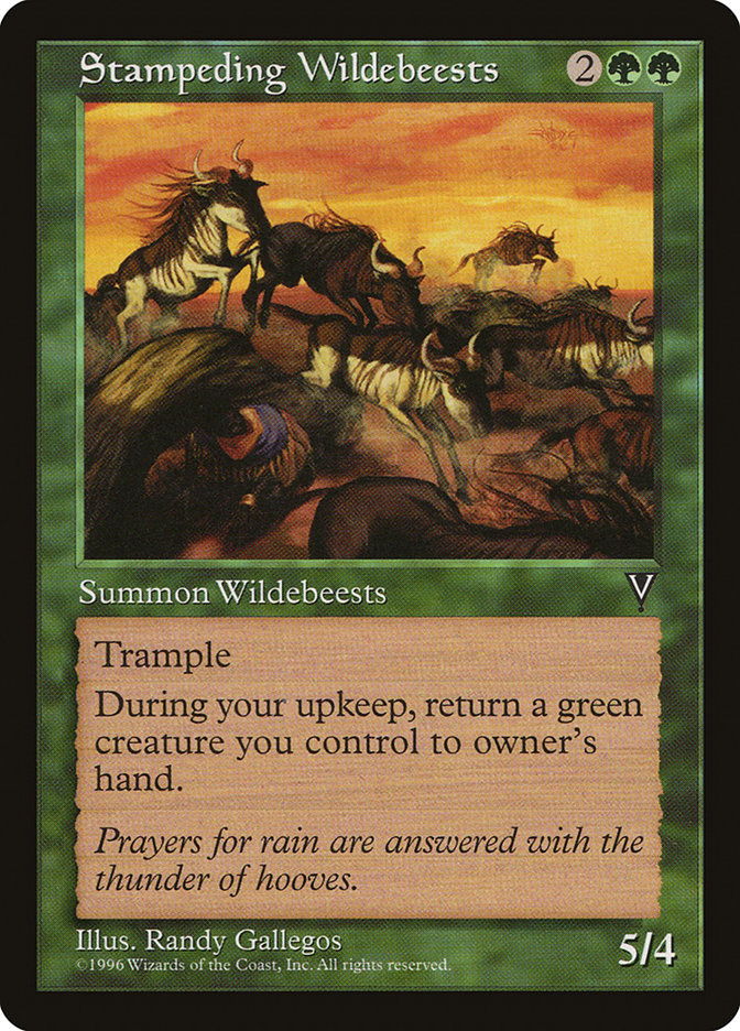 image Stampeding Wildebeests