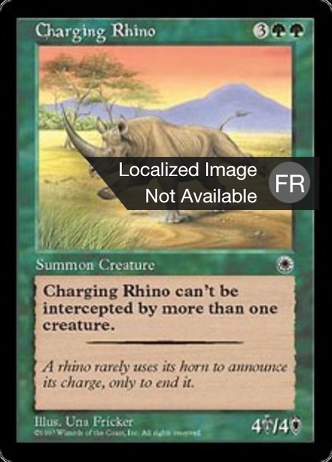 image Rhinocéros fougueux