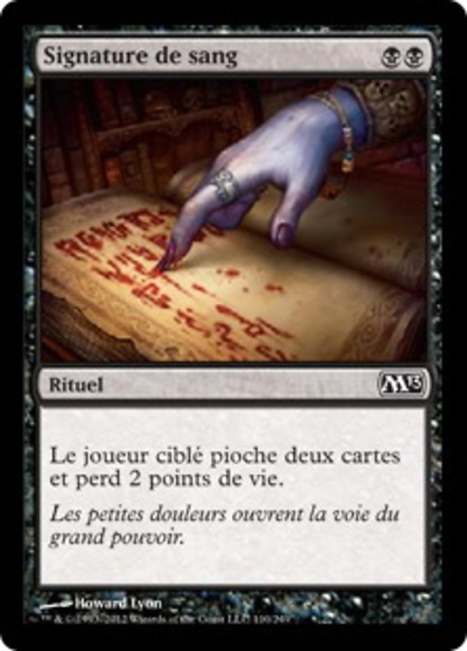 image Signature de sang