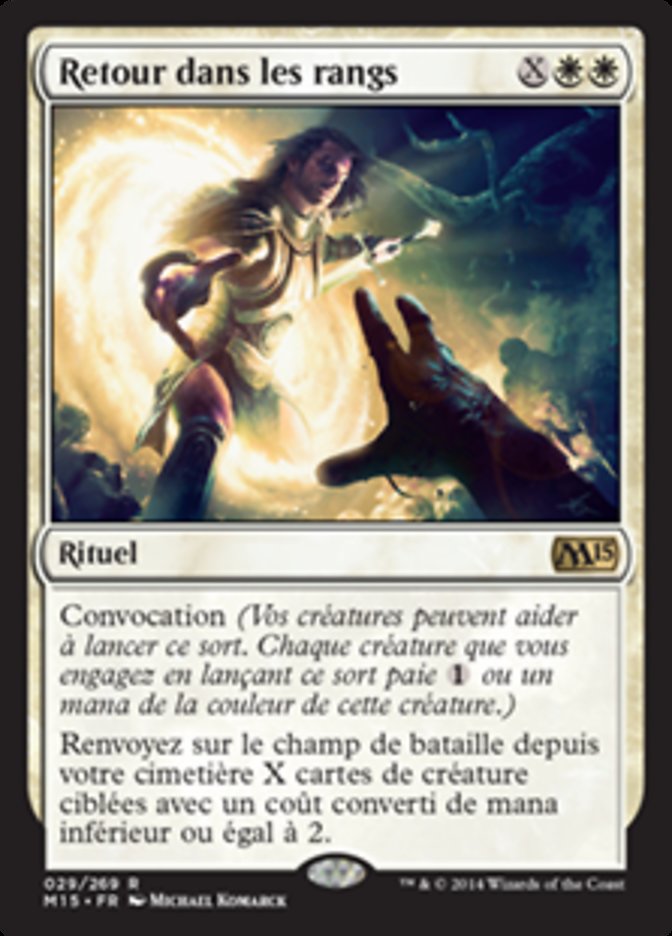 image Retour dans les rangs