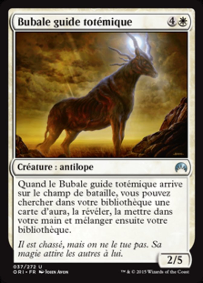 image Bubale guide totémique