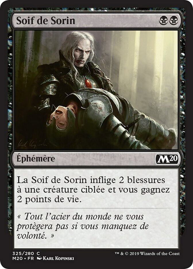 image Soif de Sorin