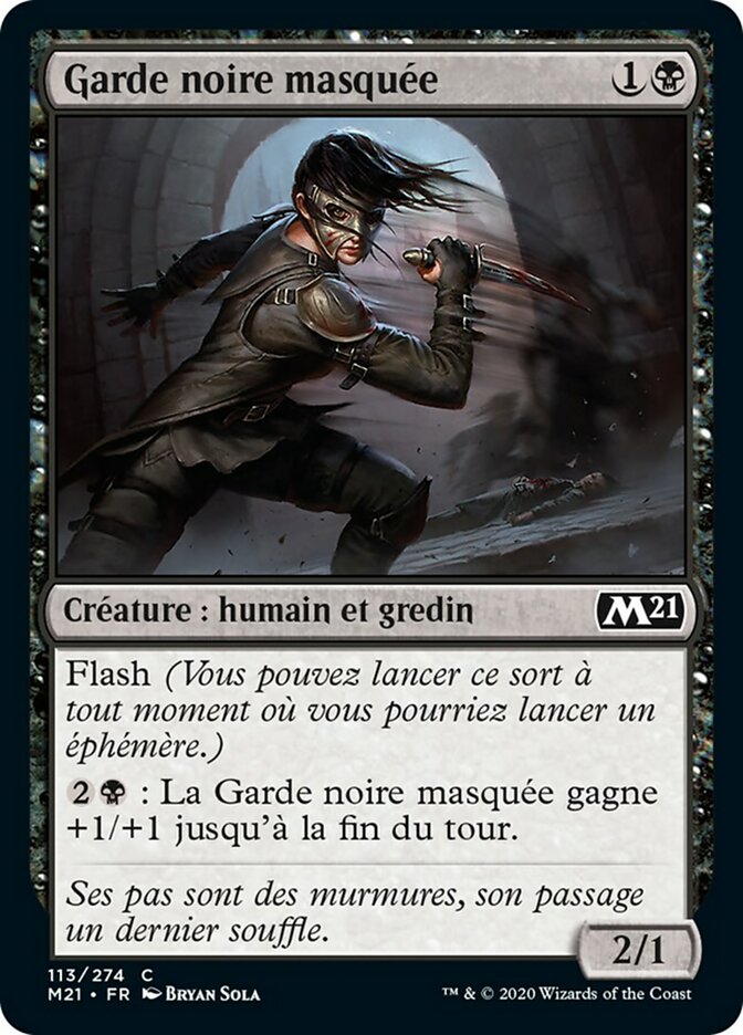image Garde noire masquée