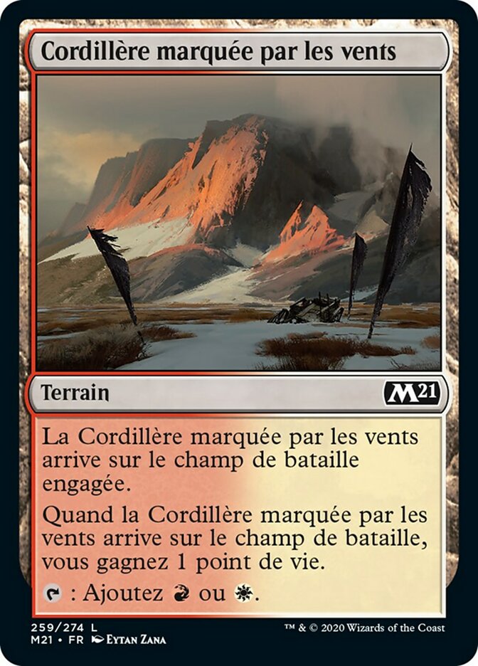 image Cordillère marquée par les vents