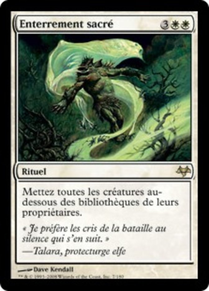 image Enterrement sacré