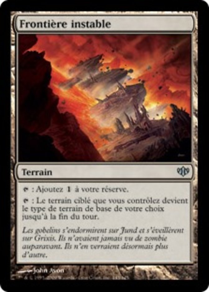 image Frontière instable