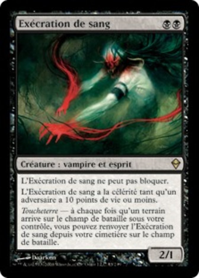 image Exécration de sang