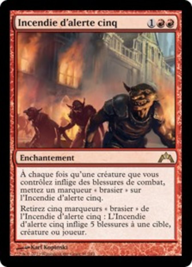 image Incendie d'alerte cinq
