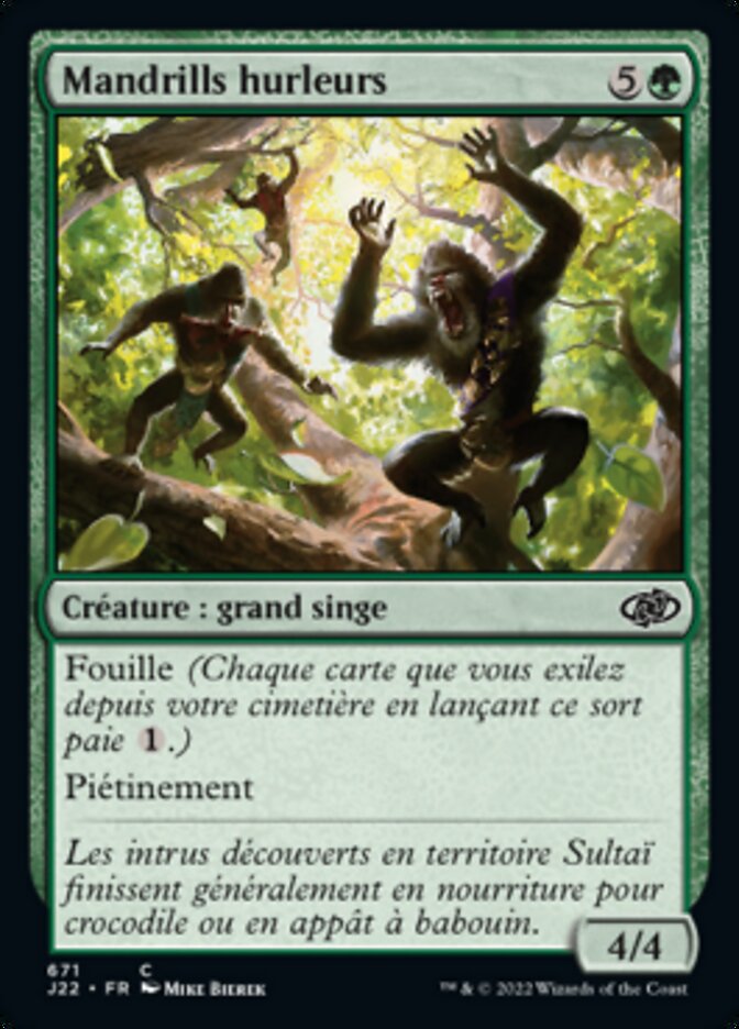 image Mandrills hurleurs