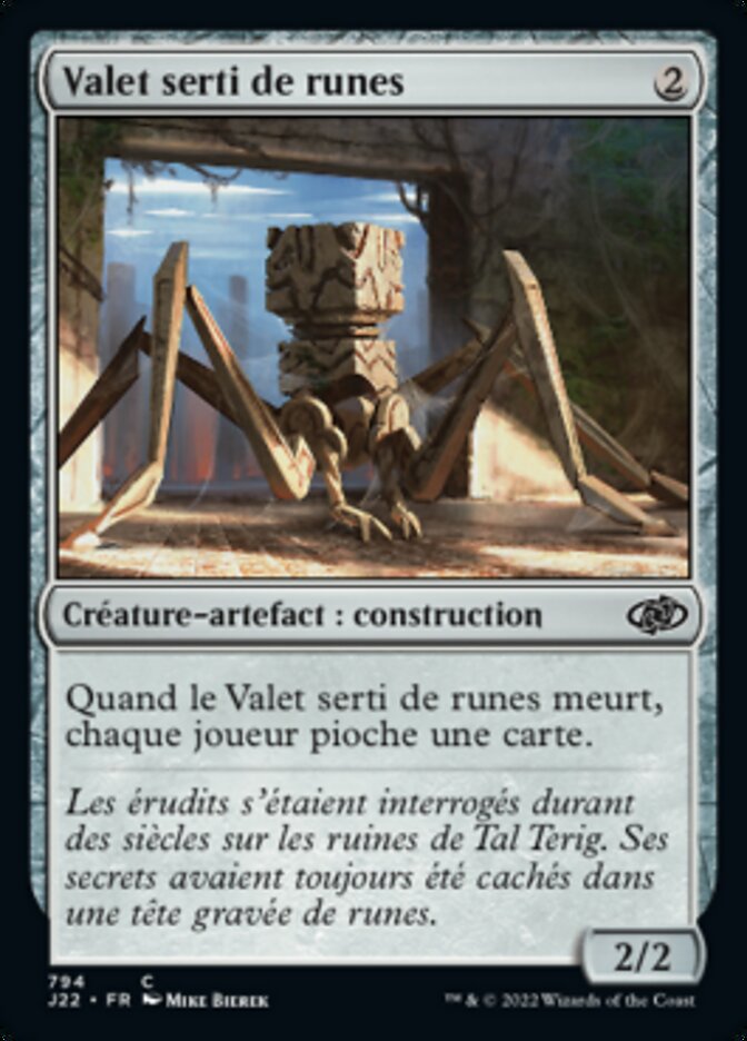image Valet serti de runes