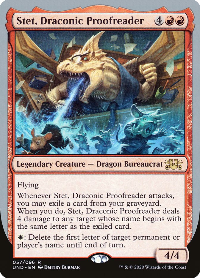 image Stet, Draconic Proofreader
