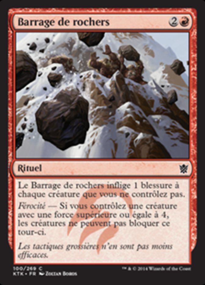 image Barrage de rochers