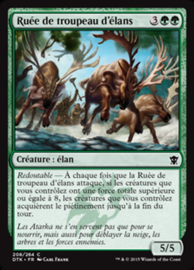 image Ruée de troupeau d'élans