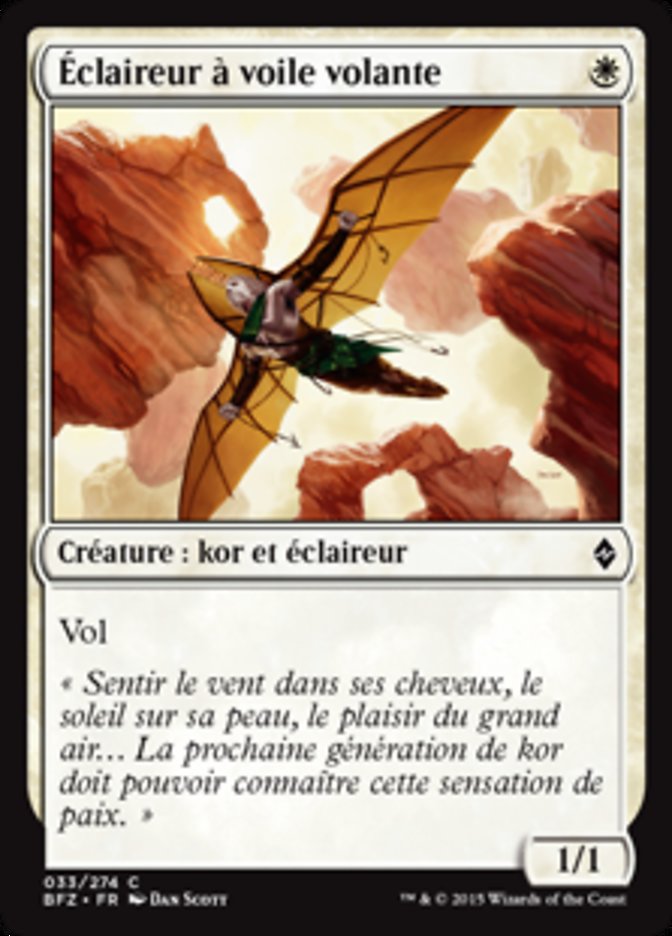 image Éclaireur à voile volante