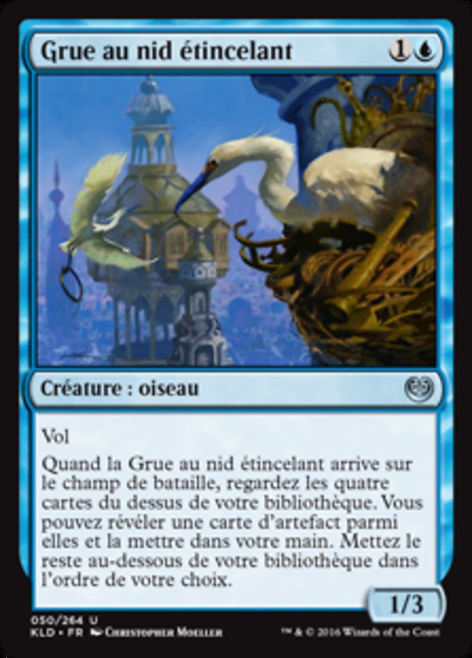 image Grue au nid étincelant