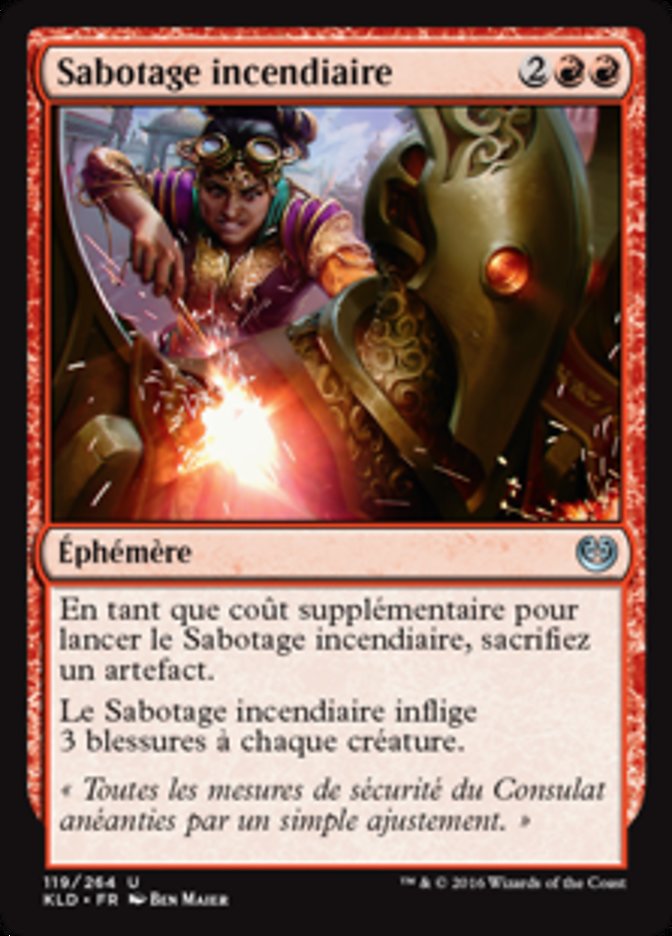 image Sabotage incendiaire