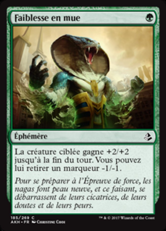 image Faiblesse en mue