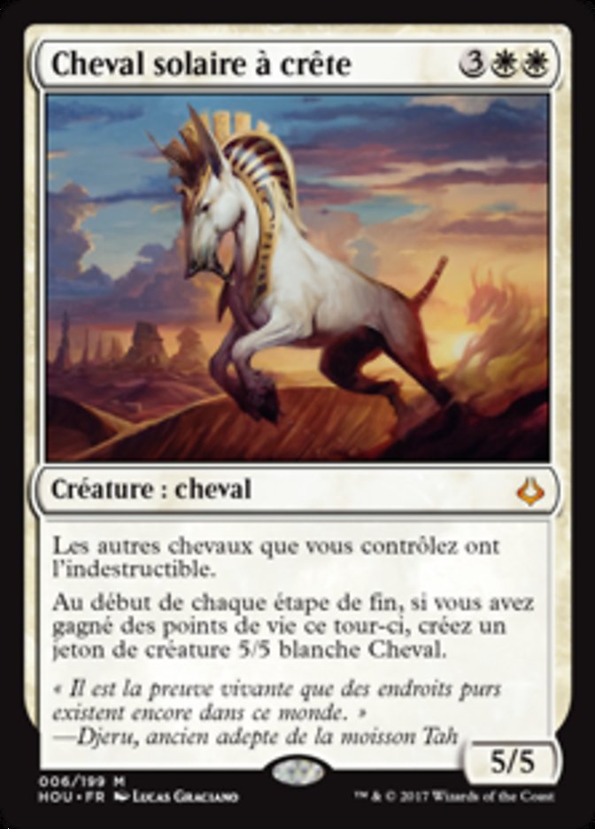 image Cheval solaire à crête