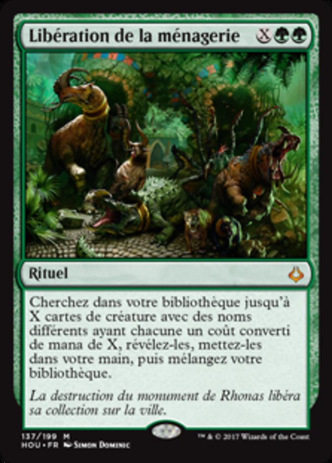 image Libération de la ménagerie