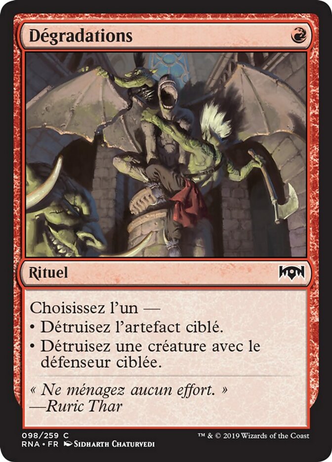 image Dégradations