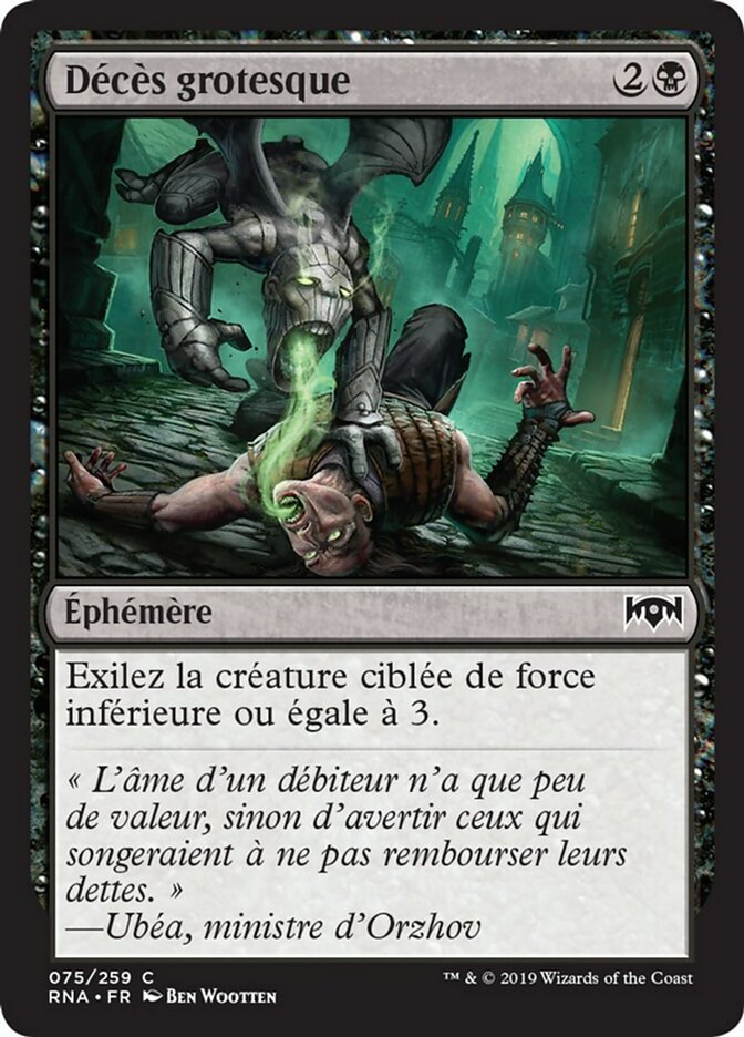 image Décès grotesque