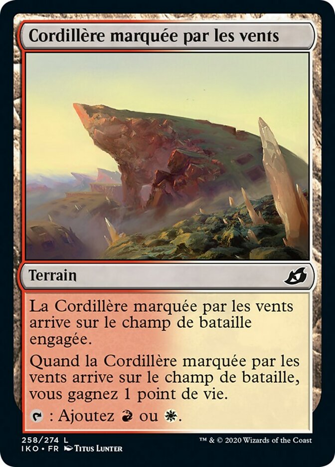 image Cordillère marquée par les vents