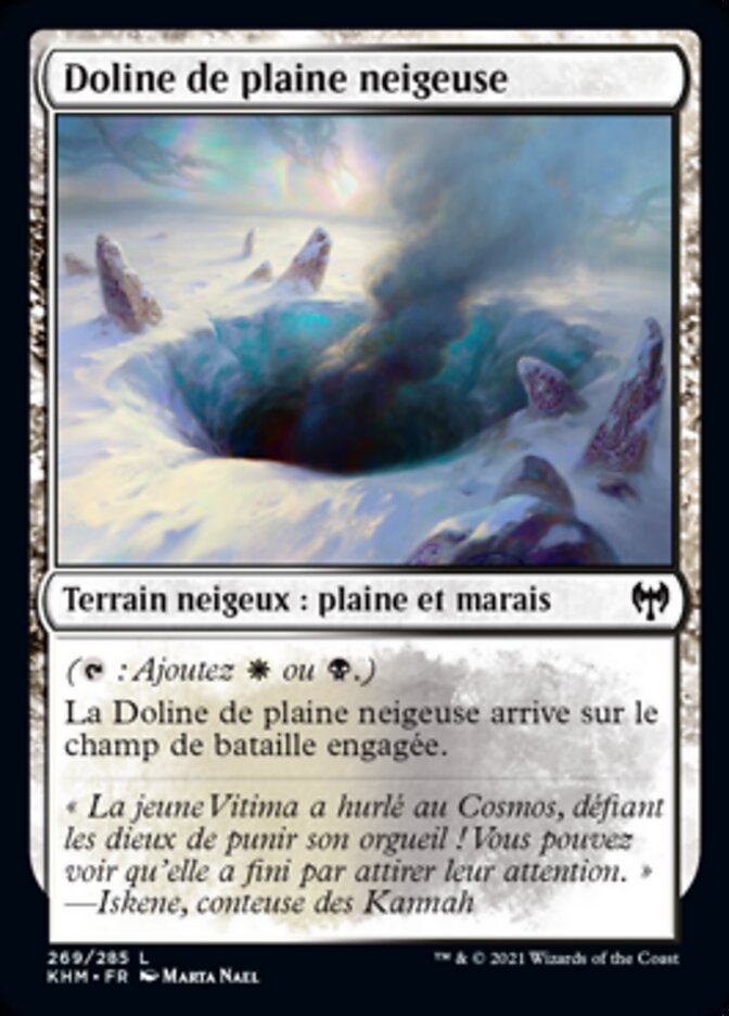 image Doline de plaine neigeuse