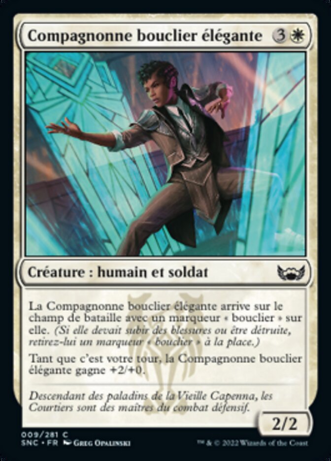 image Compagnonne bouclier élégante