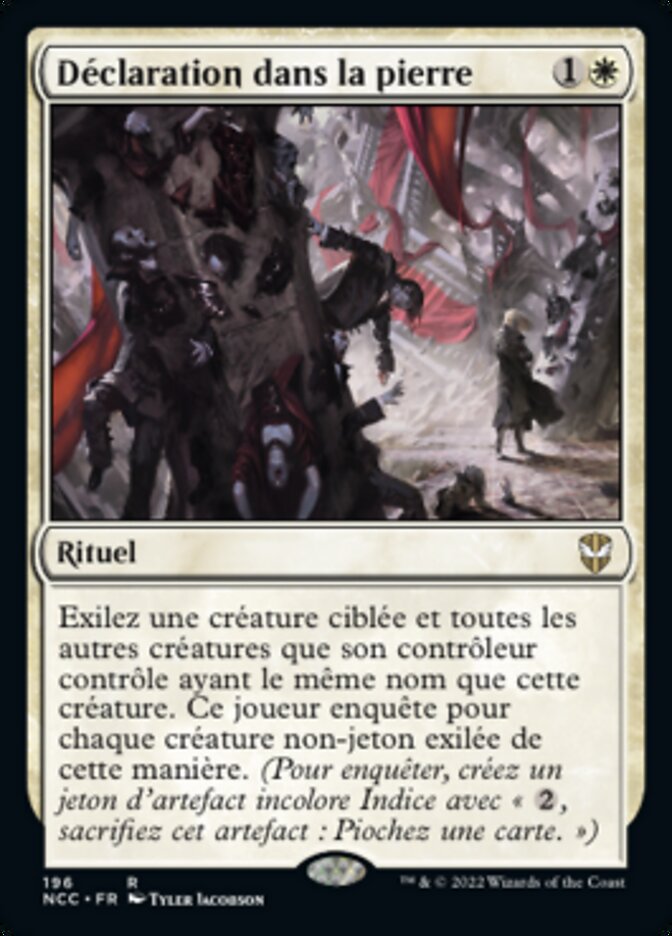 image Déclaration dans la pierre