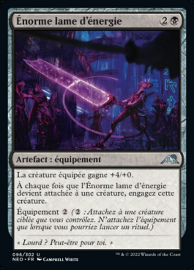 image Énorme lame d'énergie