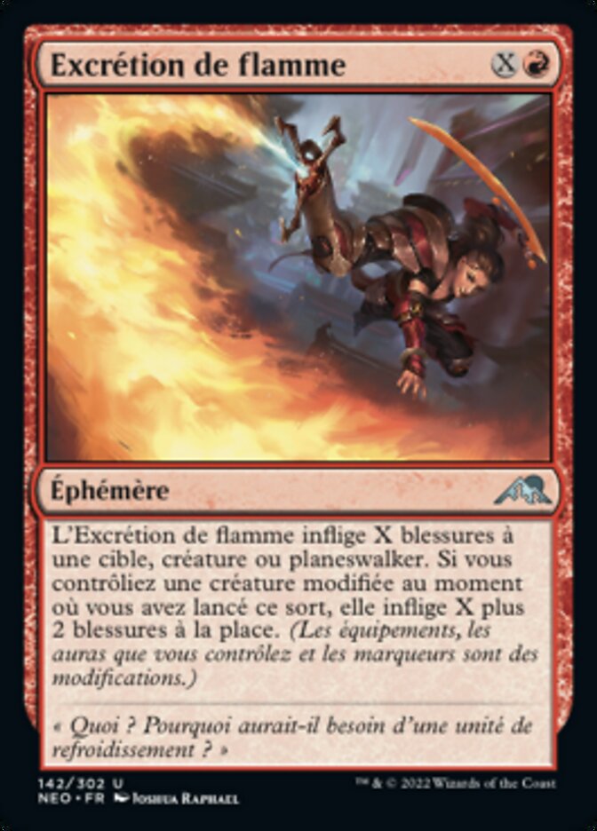 image Excrétion de flamme