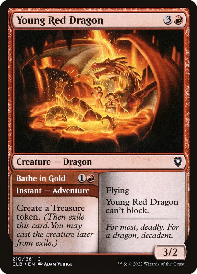 image Young Red Dragon // Bathe in Gold