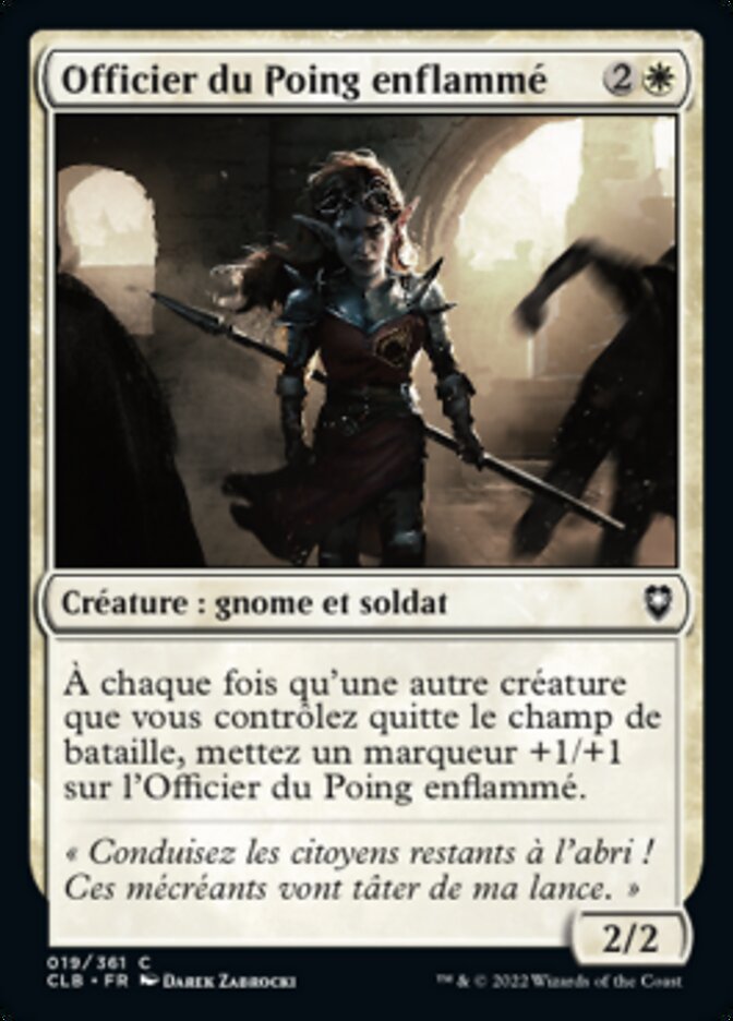 image Officier du Poing enflammé