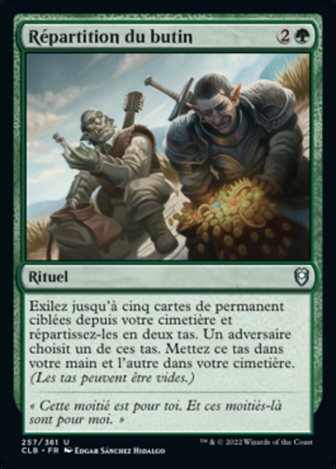 image Répartition du butin
