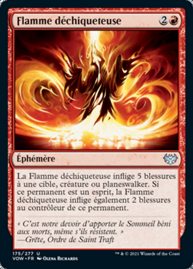 image Flamme déchiqueteuse