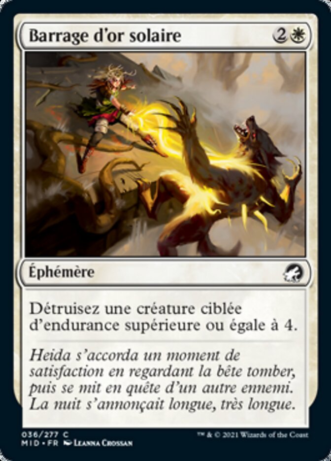 image Barrage d'or solaire