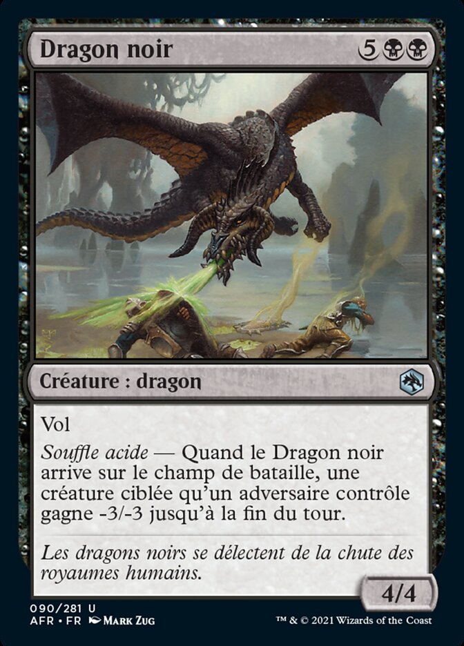 image Dragon noir