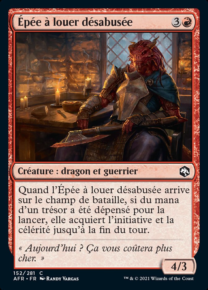 image Épée à louer désabusée