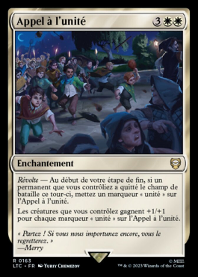 image Appel à l'unité