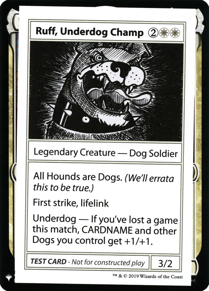 image Ruff, Underdog Champ