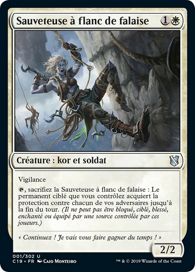 image Sauveteuse à flanc de falaise