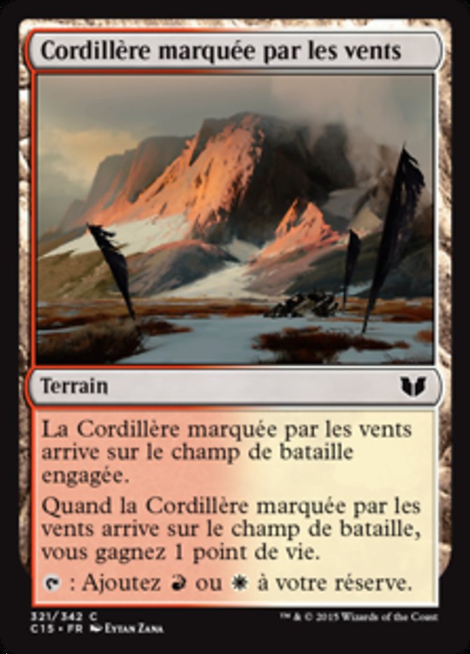 image Cordillère marquée par les vents