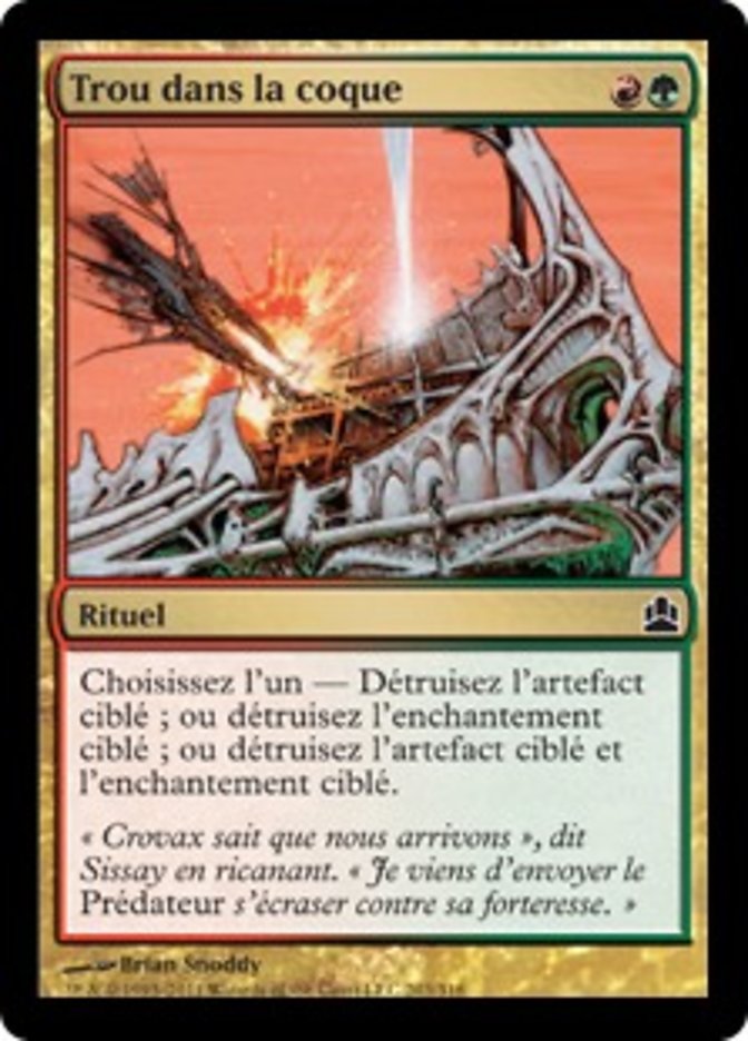 image Trou dans la coque