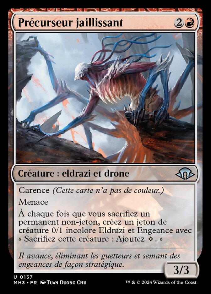 image Précurseur jaillissant
