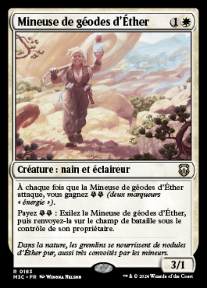 image Mineuse de géodes d'Éther