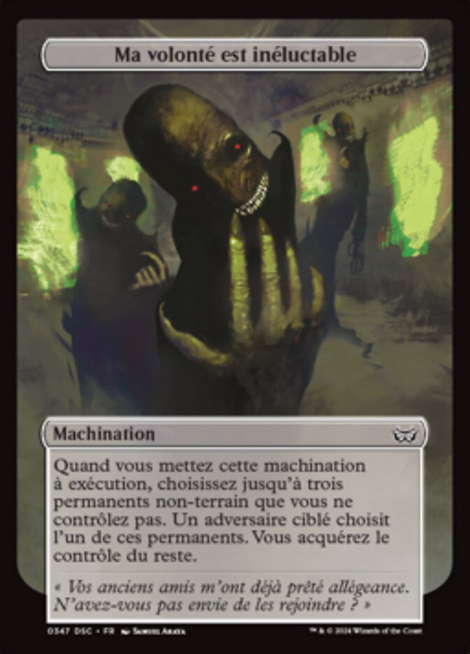image Ma volonté est inéluctable